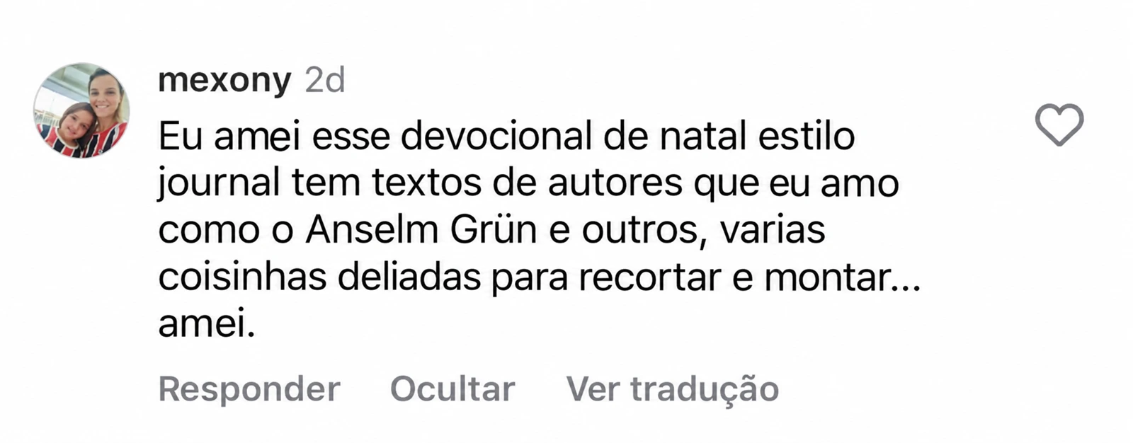 Depoimento sobre o Devocional do Advento de mexony
